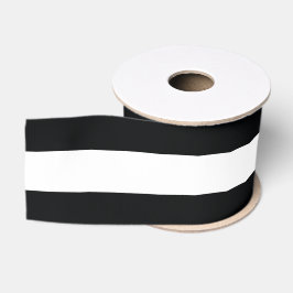Gestreiftes (schwarz u. Weiß | horizontal) Ripsband