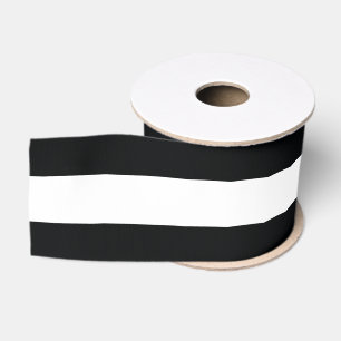 Gestreiftes (schwarz u. Weiß horizontal) Ripsband