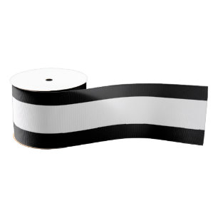 Gestreiftes (schwarz u. Weiß) kundengerechtes Ripsband