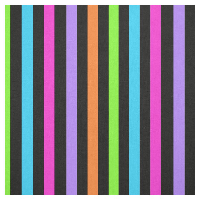Gestreiftes Schwarzes und Mehrfarben Stoff (Muster)