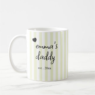 Gestreiftes Vatertags-Kaffeetasse | Dad seit Kaffeetasse