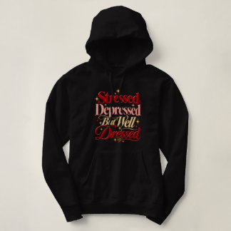 Gestresst Deprimiert Aber Gut Gekleidet Kapuzenpul Hoodie