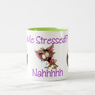"Gestresst" Zweifarbige Tasse