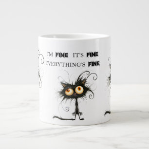 Gestresste Katze Mir geht's gut Es ist okay Alles Jumbo-Tasse