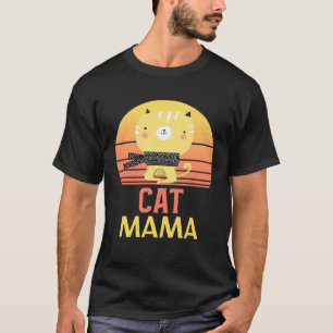 Gestresste Katzenmama im Vintage-Stil der Achtzige T-Shirt