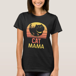 Gestresste Katzenmama im Vintage-Stil der Achtzige T-Shirt