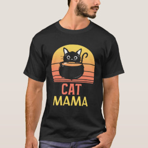 Gestresste Katzenmama im Vintage-Stil der Achtzige T-Shirt