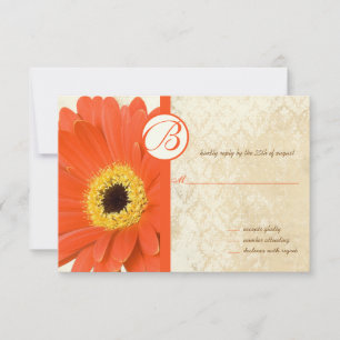 Gestresste Vintage-Damask-Hochzeitseinladungen von Einladung