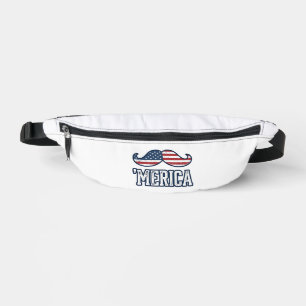 Gestresster Amerika-Schnurrbart-Patriotischer Vekt Bauchtasche