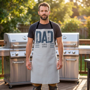 Gestresster Dad Flipping Genius Jahr Blau Grau Schürze