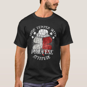 Gestresster Irischer Maltesischer Attitüde Patriot T-Shirt
