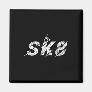 Gestresster Sk8 Skate Skater Kinder Jungen Mädchen Magnet