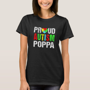 Gestresster stolzer Autismus-Papa-Herz-Familien-Ma T-Shirt