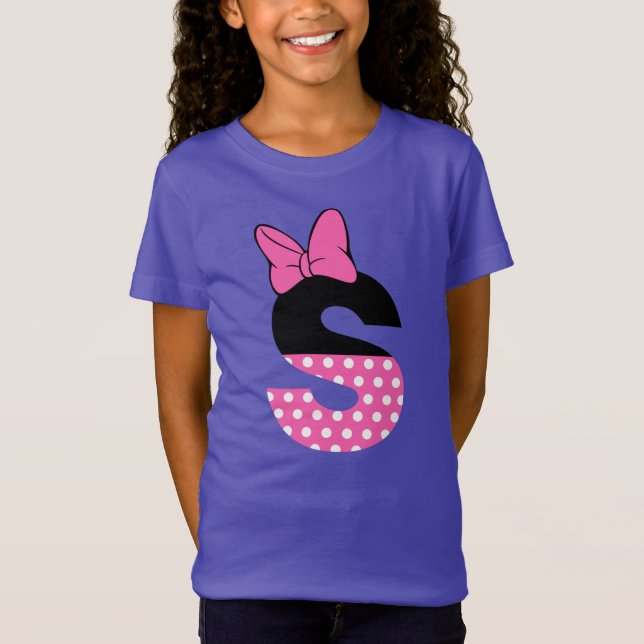 gestrichelte Buchstaben T-Shirt (Vorderseite)