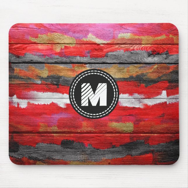 Gestrichene Farben Holz Optik #4 Mousepad (Vorne)