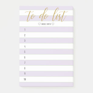 gestrichene Pinselstriche in der Liste Post-it Klebezettel