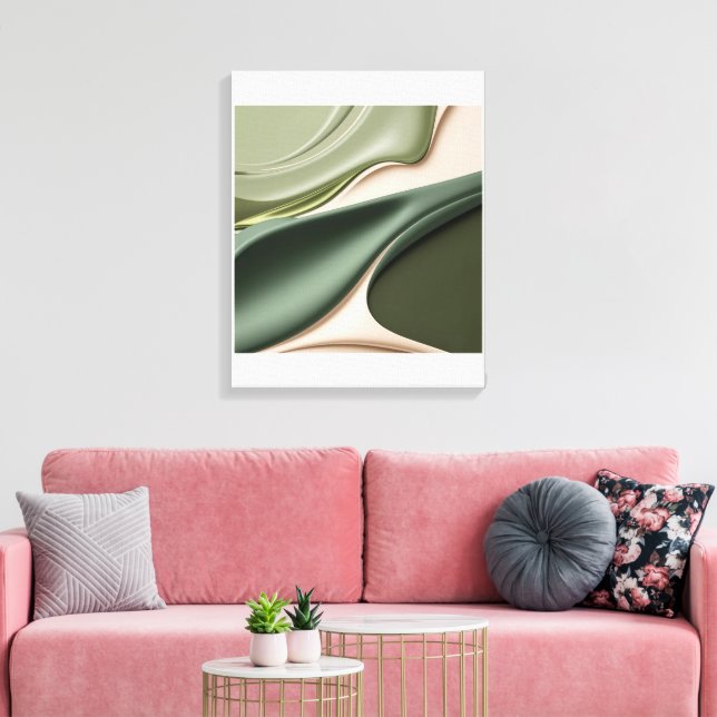 Gestricke Leinwand in stylischer Grafik (Insitu (Wohnzimmer))