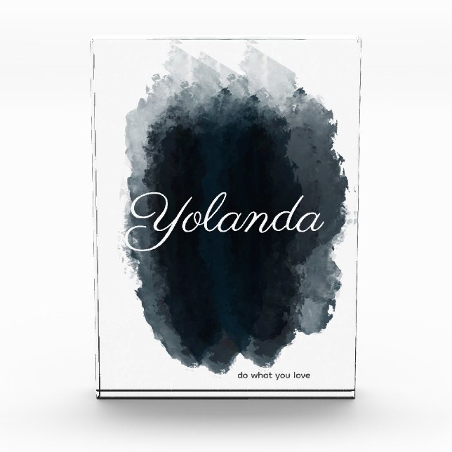 Gestricke Unterschrift fett Fotoblock (Vorderseite)