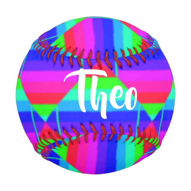 Gestrickte Regenbogenformen Baseball (Vorderseite)