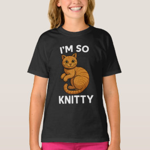 Gestrickte Wollkatze I'm So Knitty T-Shirt