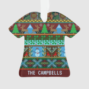 Gestrickter hässlicher Name des Ornament