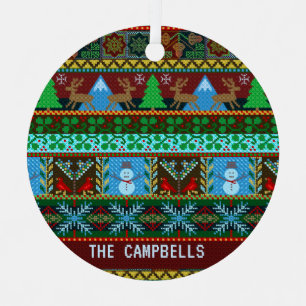 Gestrickter hässlicher Name des Ornament Aus Metall