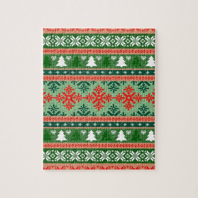 gestrickter hässlicher Weihnachtspulli Puzzle (Vertikal)