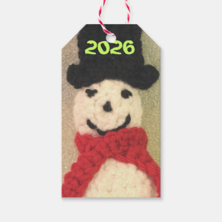 Gestrickter Schneemann-Weihnachtsschmuck Geschenkanhänger