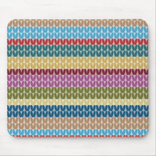 Gestrickter Streifenstil Mousepad