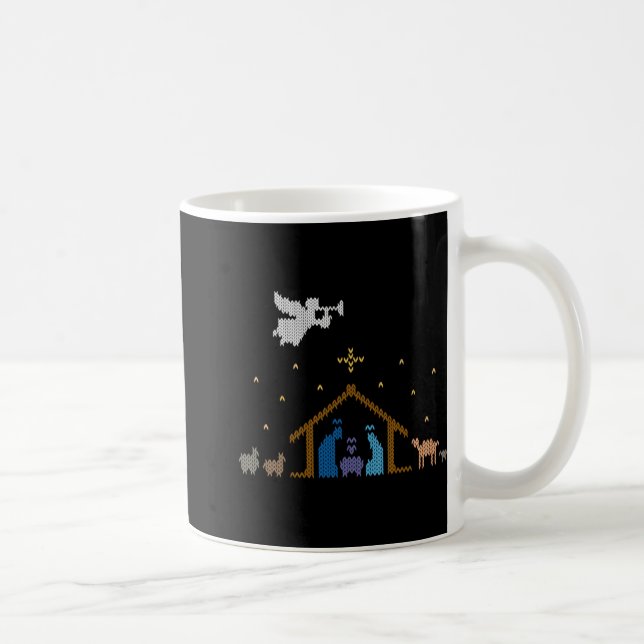 Gestrickter Weihnachtsmann Weihnachtspullover Chri Kaffeetasse (Rechts)