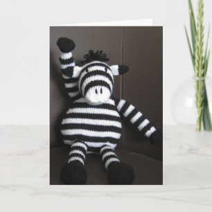 Gestrickter Zebra Karte