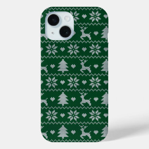 Gestricktes nahtloses Weihnachtsmuster Case-Mate iPhone Hülle