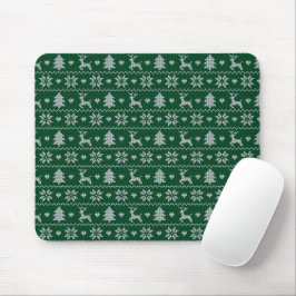 Gestricktes nahtloses Weihnachtsmuster Mousepad
