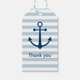 Gestrippte Ankermarken Geschenkanhänger
