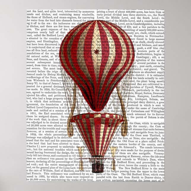 Gestufte Heißluftballon Print Red Poster (Vorne)