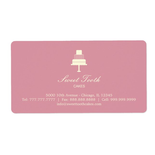 "Gestuftes Kuchen" - Etikett für das "Cake Box" -  (Vorne)