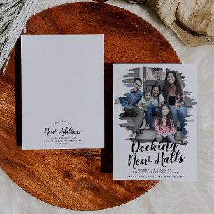 Gestürfte neue Hallen - Umzugsankündigung Feiertagskarte