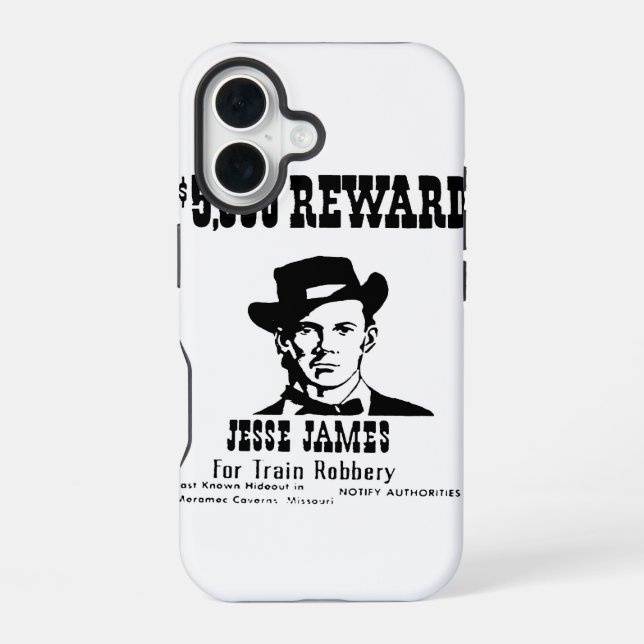 Gesucht Jesse James iPhone 16 Hülle (Rückseite)