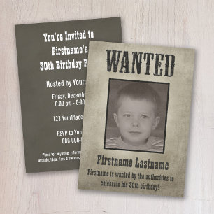 GESUCHT Plakat Lustiger Geburtstag Einladung