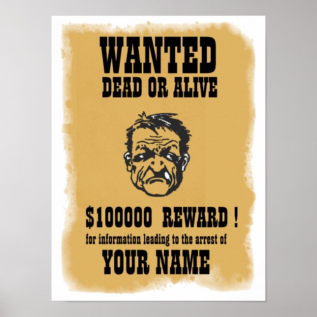 Gesucht, tot oder lebendig poster (Vorne)