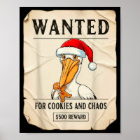 Gesucht wegen Keksen und Chaos Lustiger Pelikan We