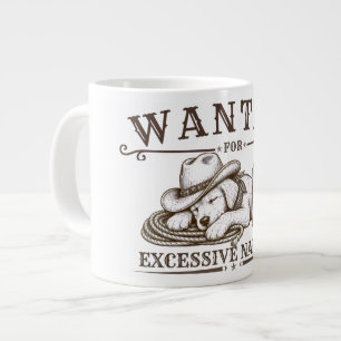 Gesucht wegen übermäßigen Nickerchens  Lustiges We Jumbo-Tasse