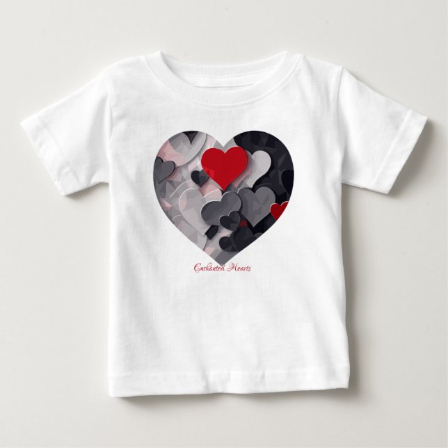 Gesuchte Herzen Baby T-shirt (Vorderseite)