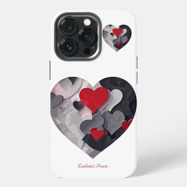 Gesuchte Herzen iPhone Hülle (Hinten)