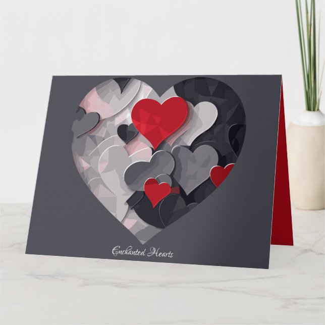 Gesuchte Herzen Karte (Vorderseite)