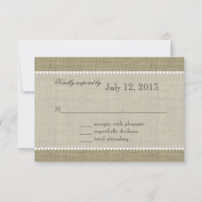 Gesuchte Herzreaktion RSVP Karte (Vorderseite)