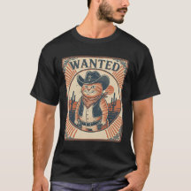 Gesuchter Cowboy Western-Kater, Lustiger Vintage-K