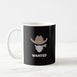 Gesuchter Western Outlaw Cowboy Kaffeetasse