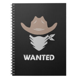 Gesuchter Western-Outlaw-Cowboy Notizblock