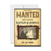 Gesuchtes Plakat 💍 Western-Themen-Hochzeitsfoto